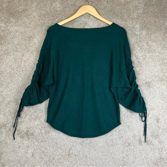 Max Studio Sweater Womens Small Green 3/4 Sleeve Pullover Stretch- 9190* - Picture 2 of 9